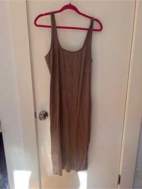 Abercrombie & Fitch Taupe Maxi Slip Dress